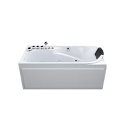 Xavier - Single Corner Massage Bathtub - Milk White