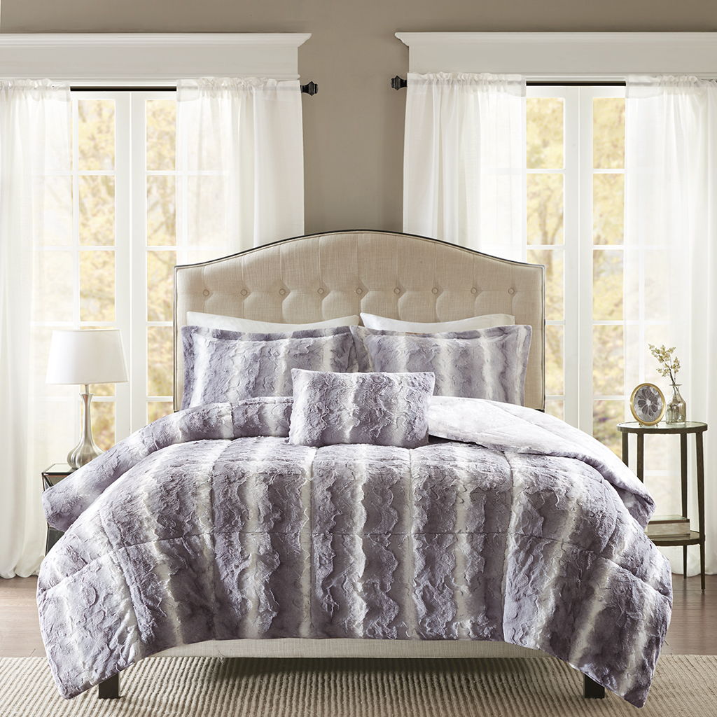 Zuri - Comforter (Set of 4) - Gray