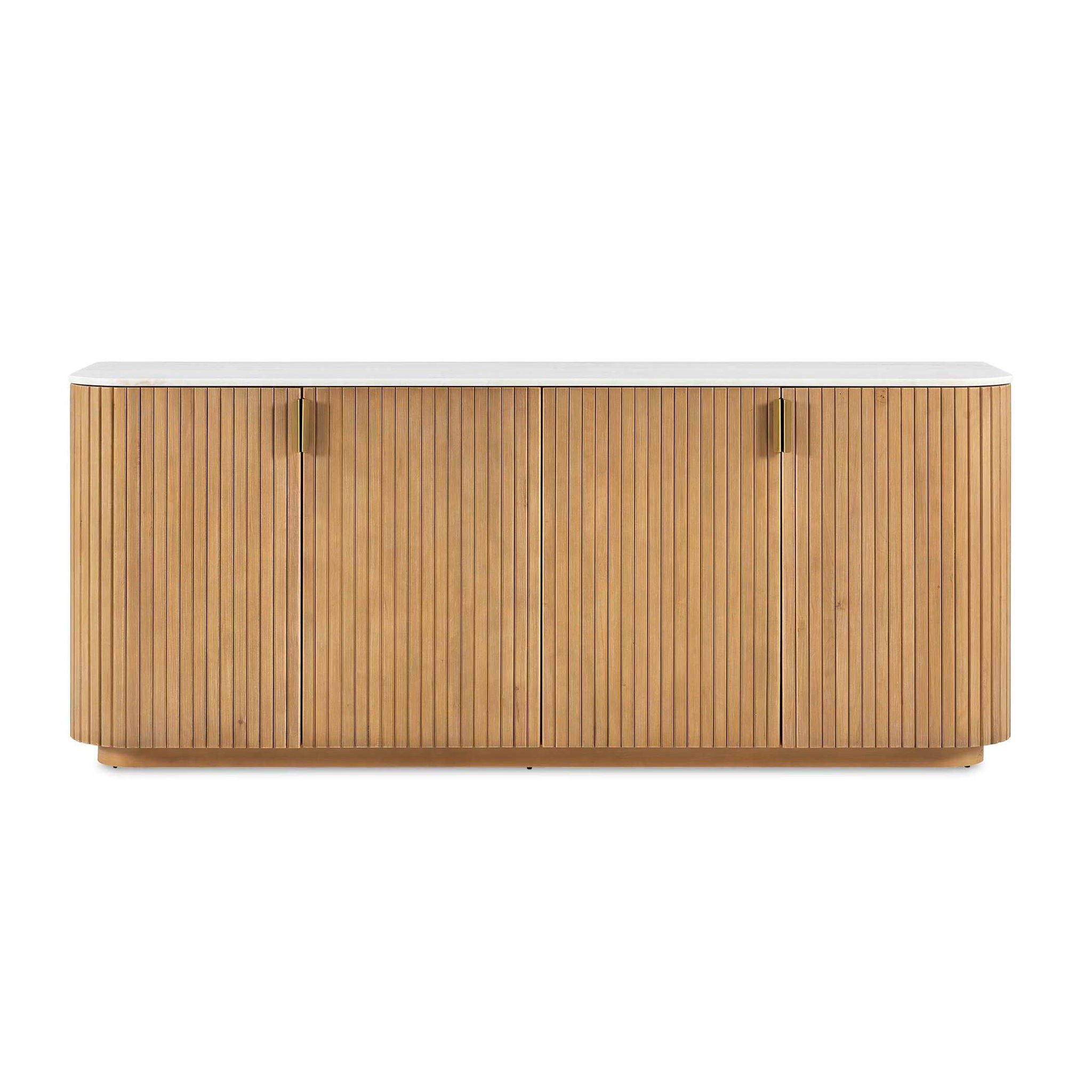Arik - 4 Door Walnut Cabinet - Woodtone
