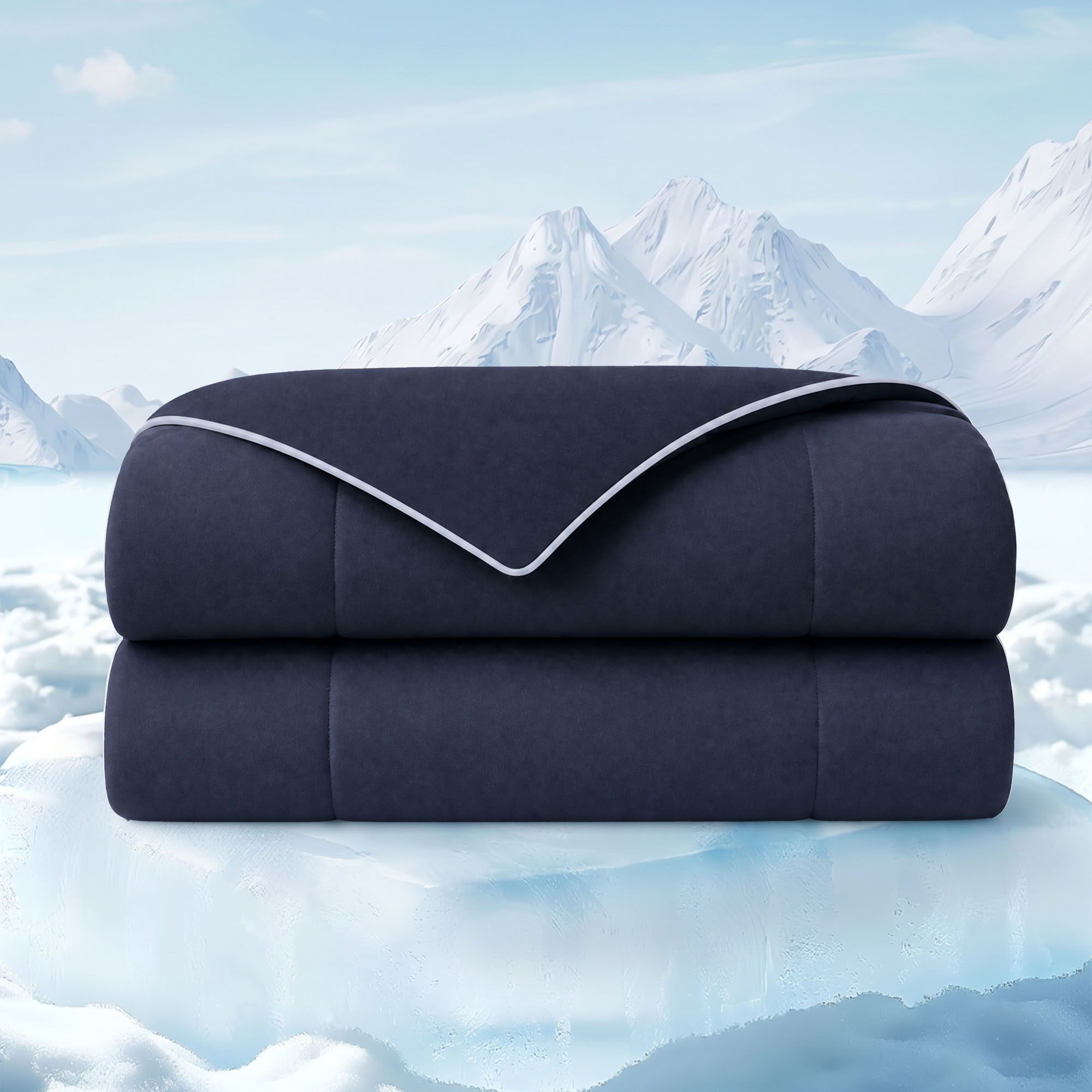 Cooling Lightweight - King Down Alternative Comforter - Navy