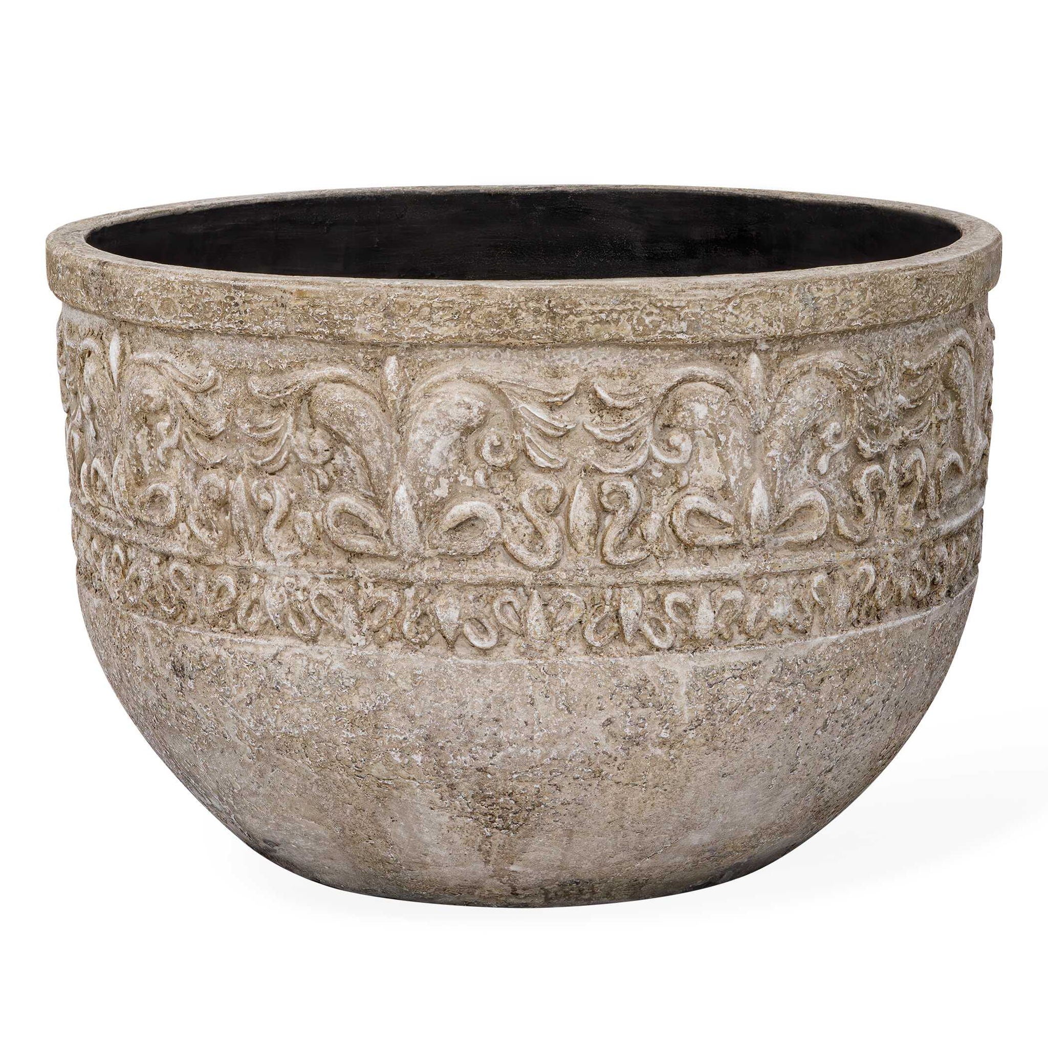 Regalia - Indoor-Outdoor Stone Planter - Brown