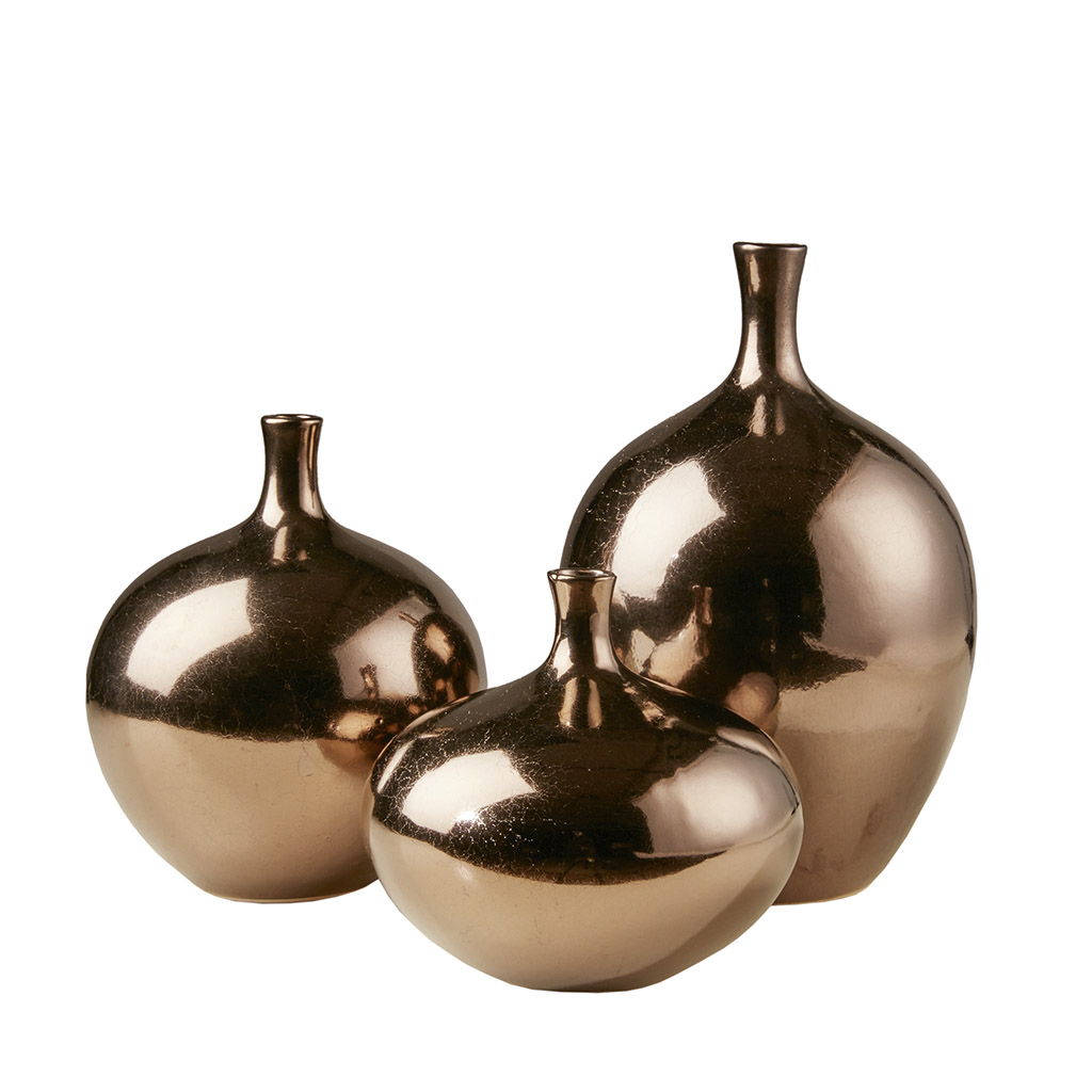 Ansen - Vase (Set of 3) - Bronze
