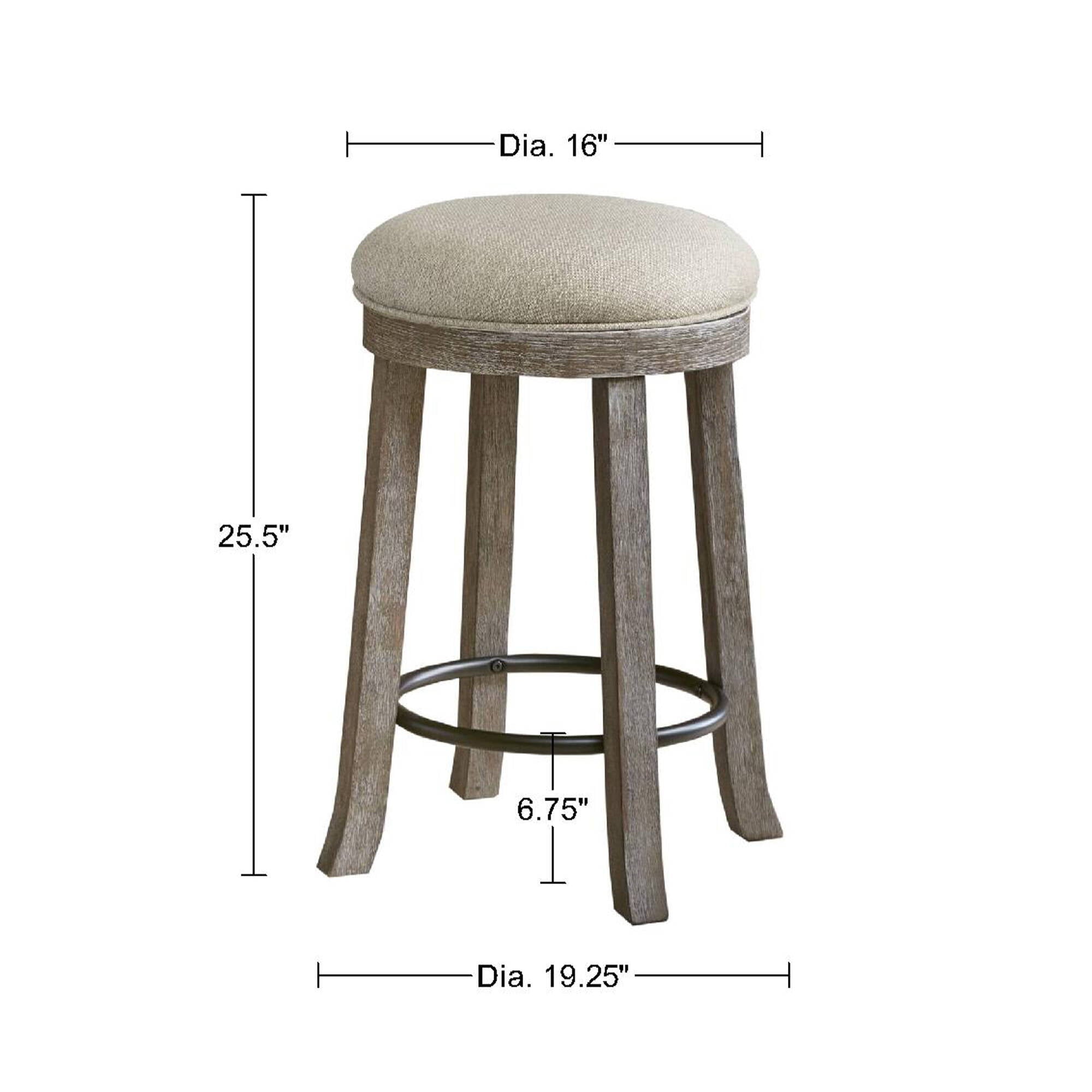 Oaktown - Swivel Counter Stool - Cream / Reclaimed Gray