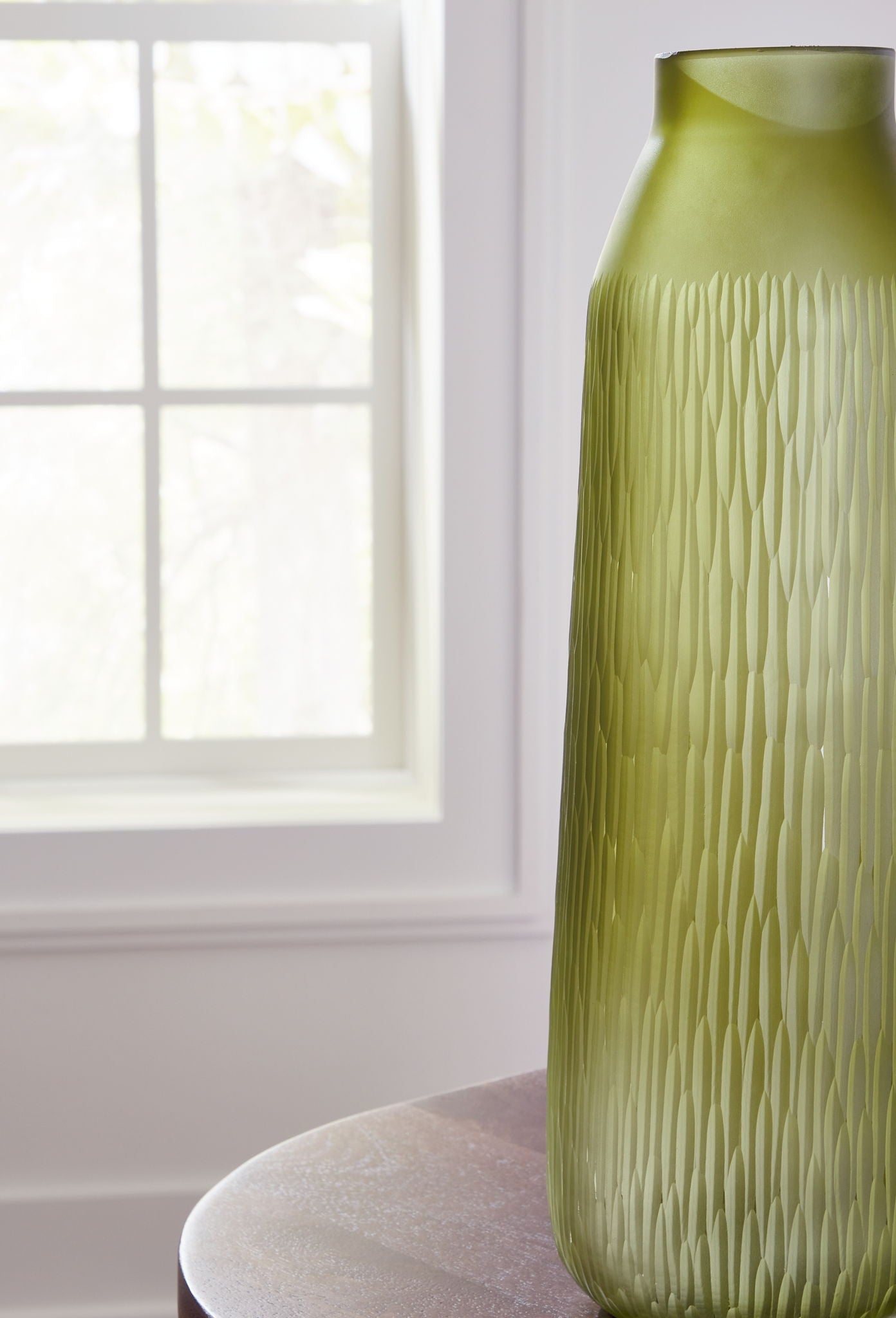 Scottyard - Vase - 17" - Olive Green
