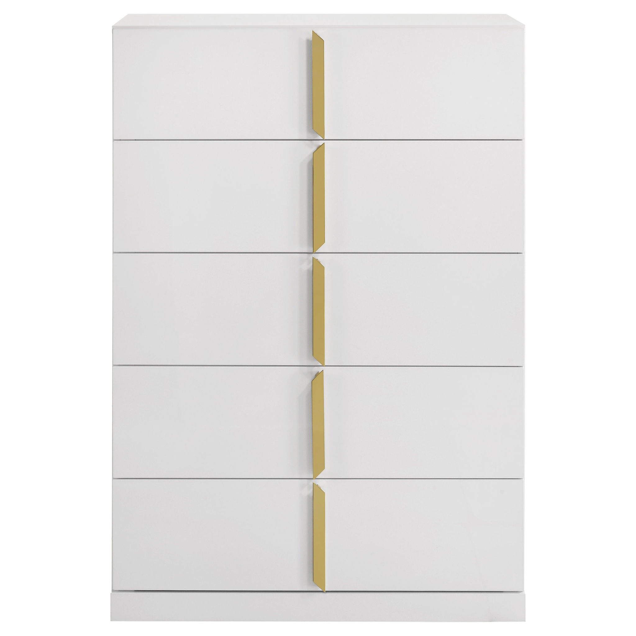 Lauryn - 5 Drawer Bedroom Chest - Gloss White