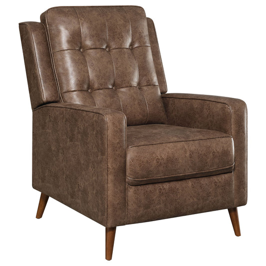 Davidson - Upholstered Tufted Push Back Recliner - Brown