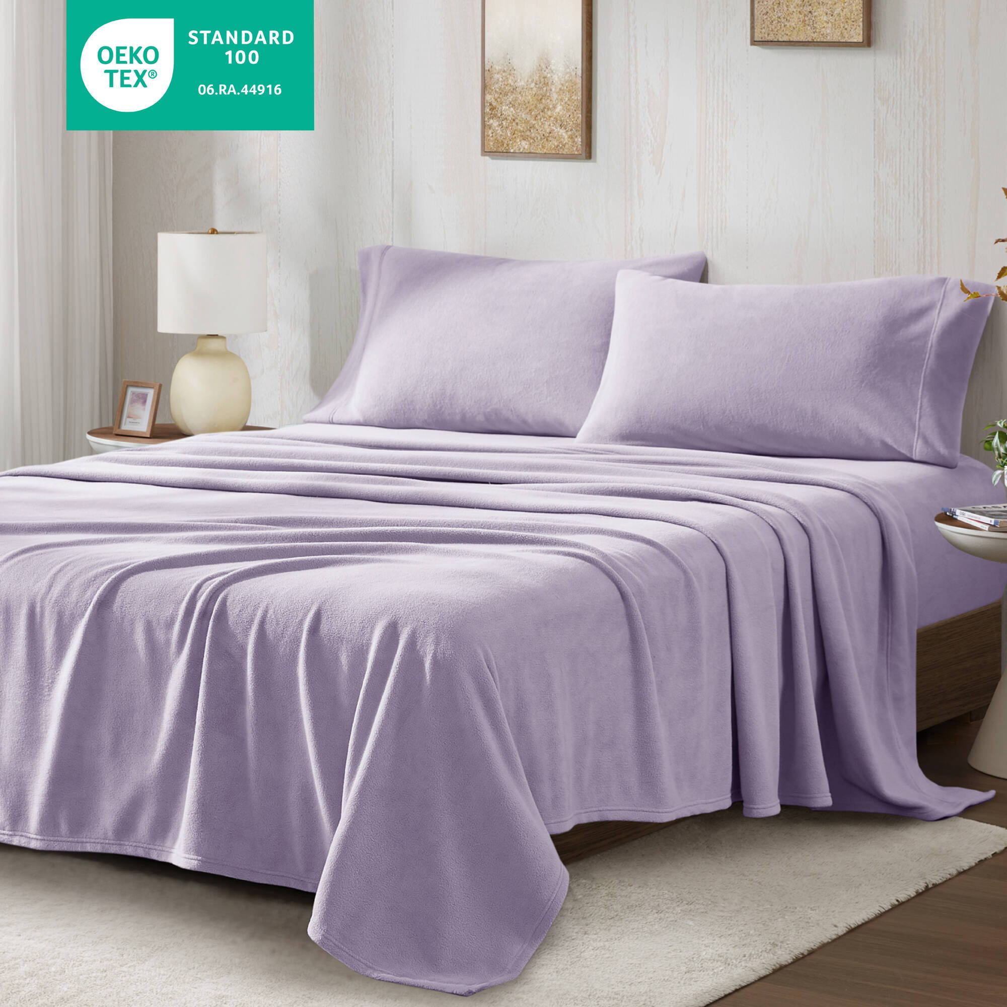 Micro Fleece - Queen Sheet Set - Lavender