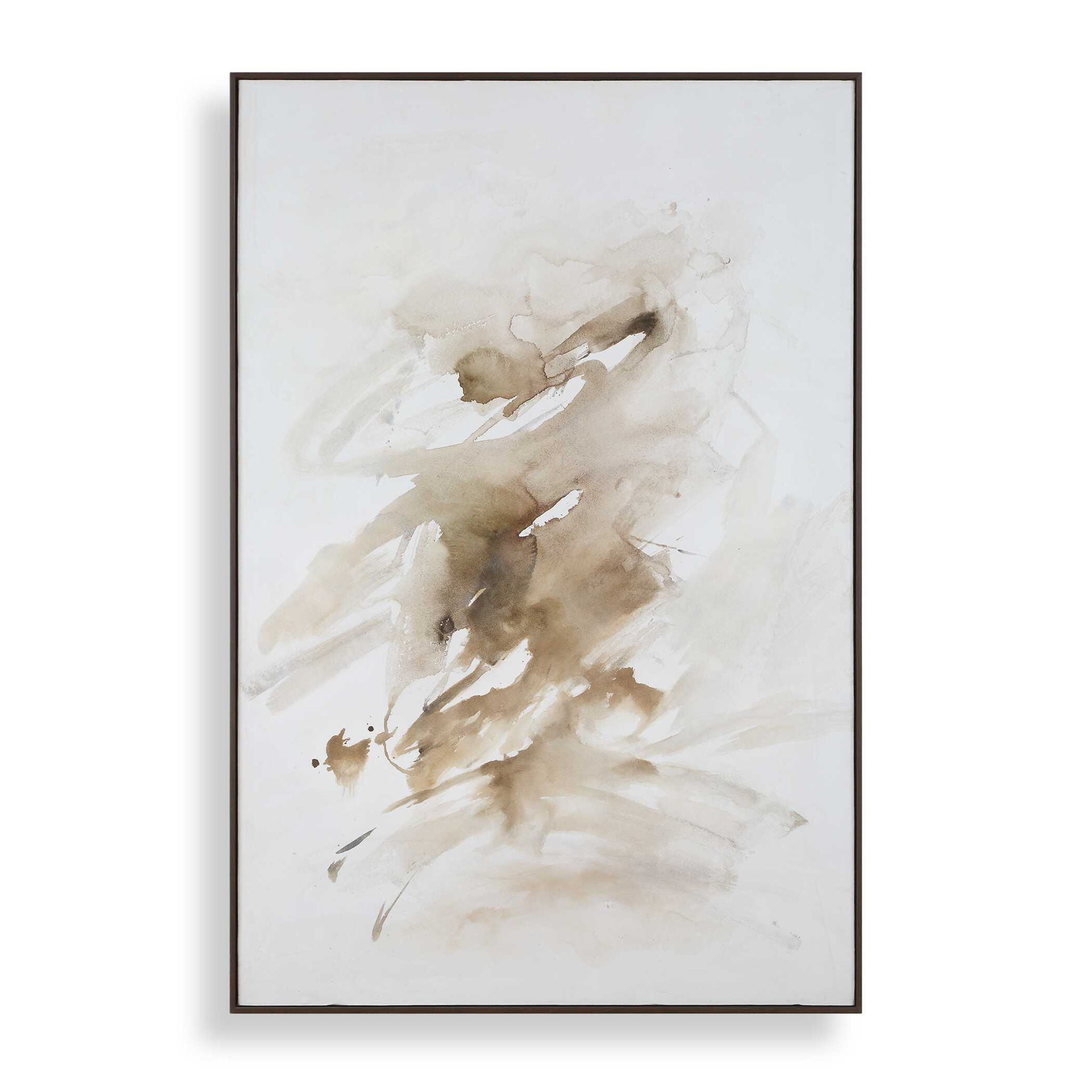 Still Moving - Abstract Painting - Brown / Gray / White