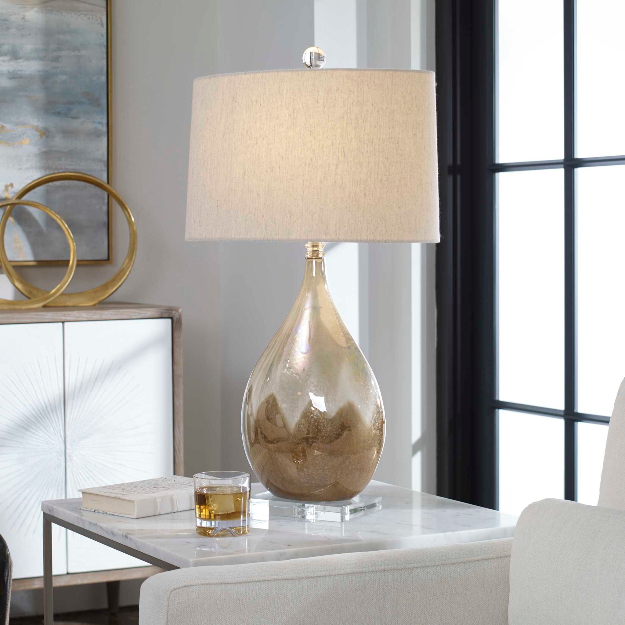 Flavian - Glazed Ceramic Lamp - Light Brown