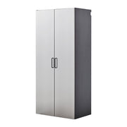 Astro Series - Wall Mounted Storage Cabinet With Soft Closing Drawers - Metallic Gray