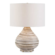 Azura - Horizontal Line Table Lamp - Brown / Gray / White
