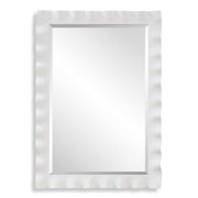 Haya - White Scalloped Mirror
