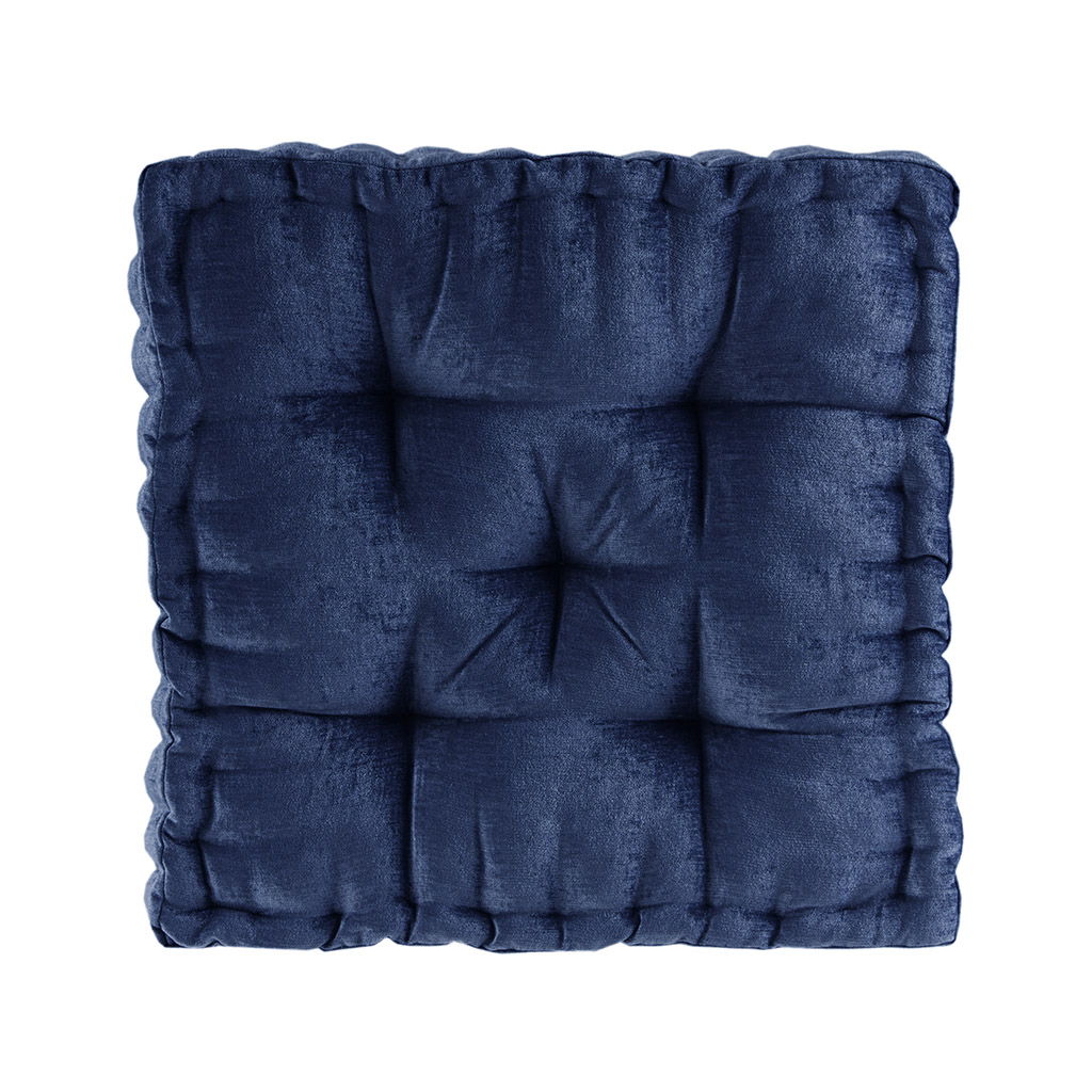 Azza - Square Floor Pillow Cushion - Navy
