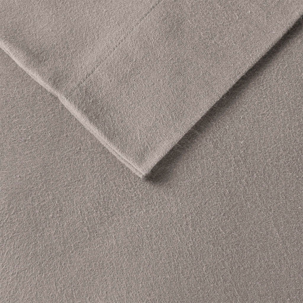 Cozy Flannel - Twin Sheet Set - Gray Solid