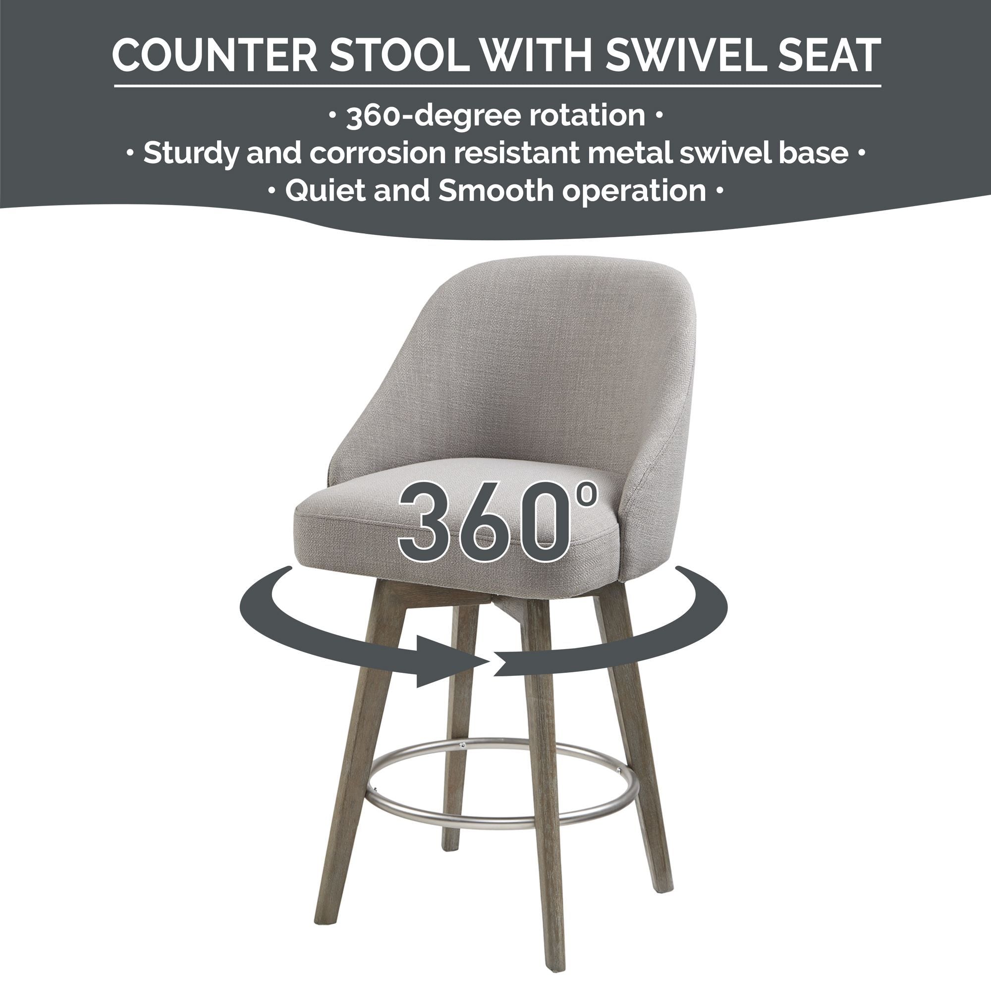Pearce - Counter Stool With Swivel Seat - Sand