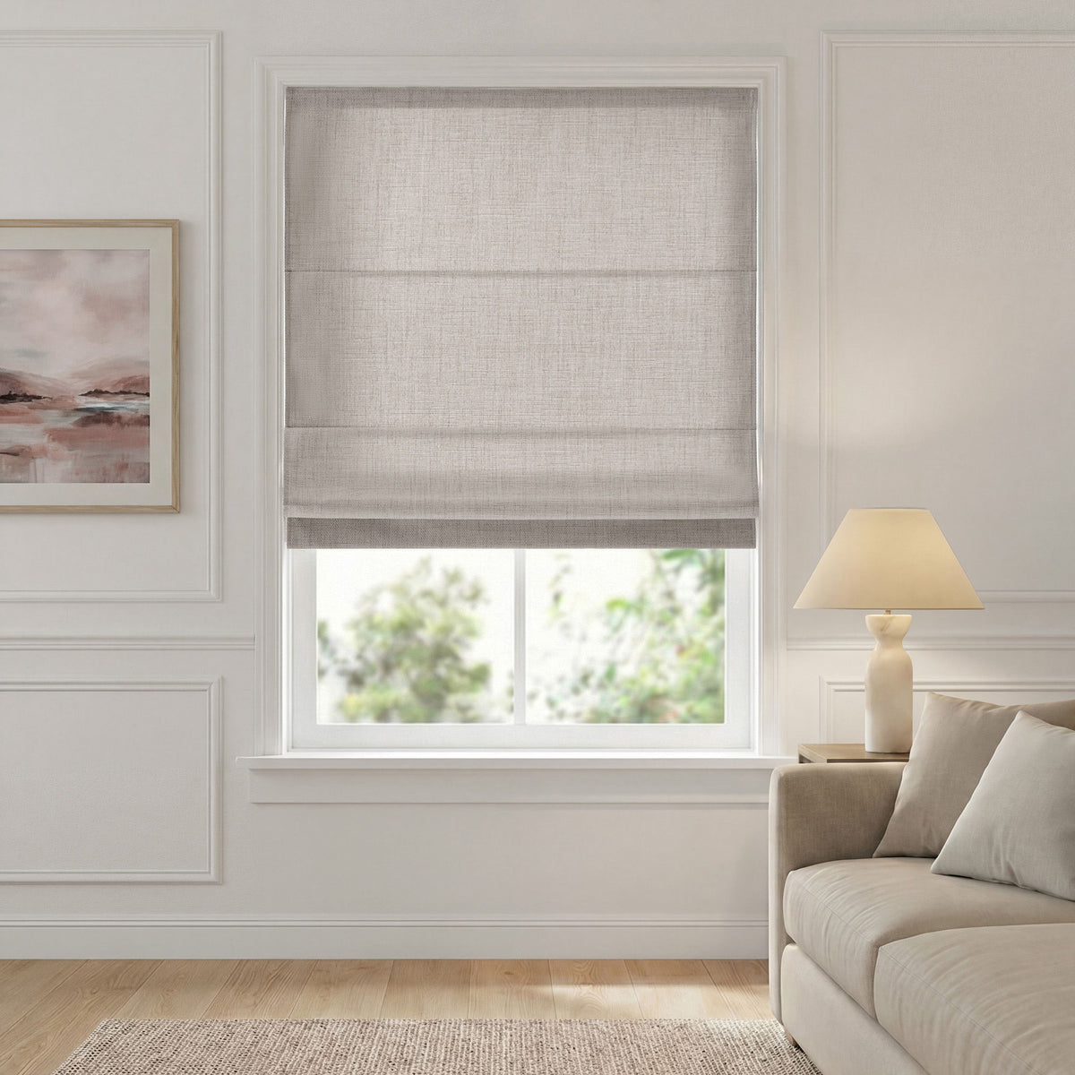 Mira - 33''x64" Cordless Roman Shade - Gray