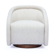 Clarke - Heavy Performance Boucle Swivel Accent Chair - Cream