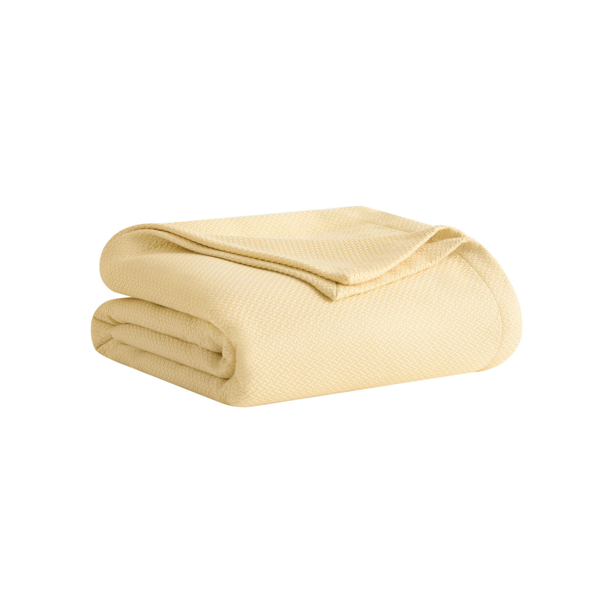 Egyptian Cotton - King 100% Certified Egyptian Cotton Blanket - Micro-Herringbone Yellow