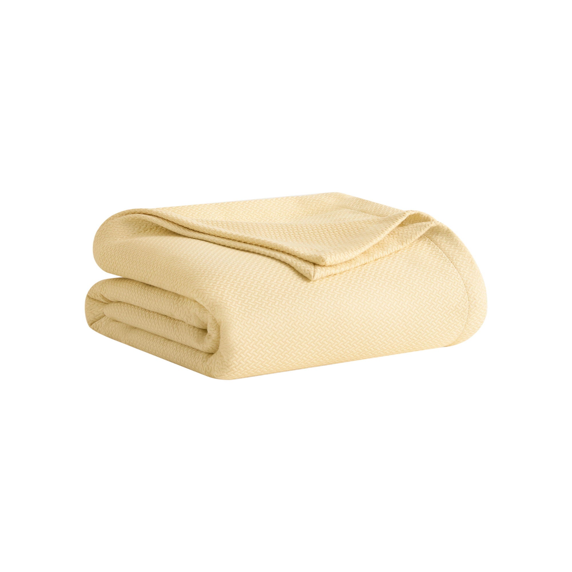 Egyptian Cotton - Twin 100% Certified Egyptian Cotton Blanket - Micro-Herringbone Yellow