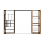 41.3" Wall Mounted Bathroom Cabinet With Storage - Imitative Oak
