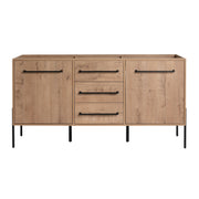 60" Freestanding Bathroom Vanity With Soft Close Doors And Drawers, (Vanity Only) - Imitative Oak