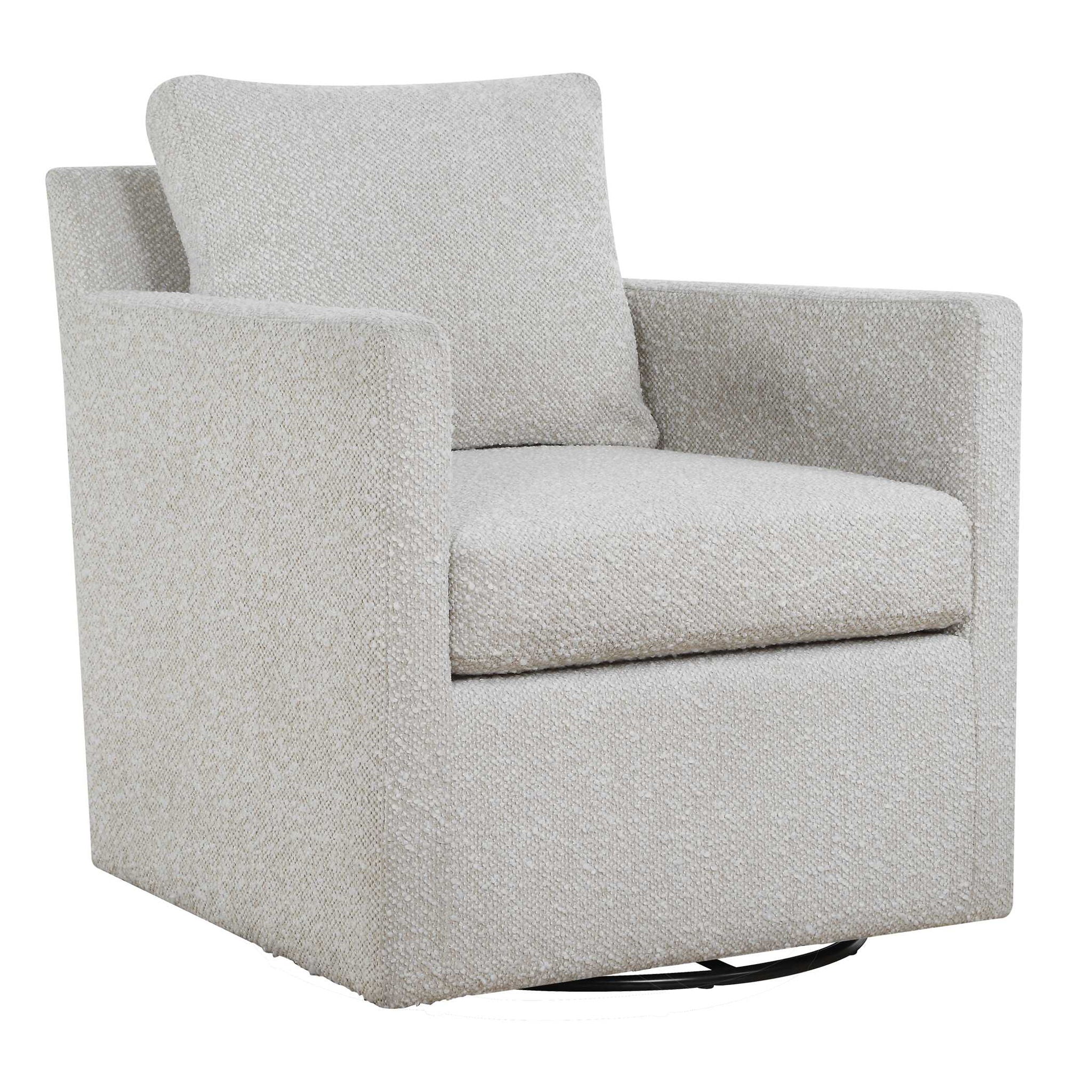 Tisdell - Swivel/Glider Chair - Cream