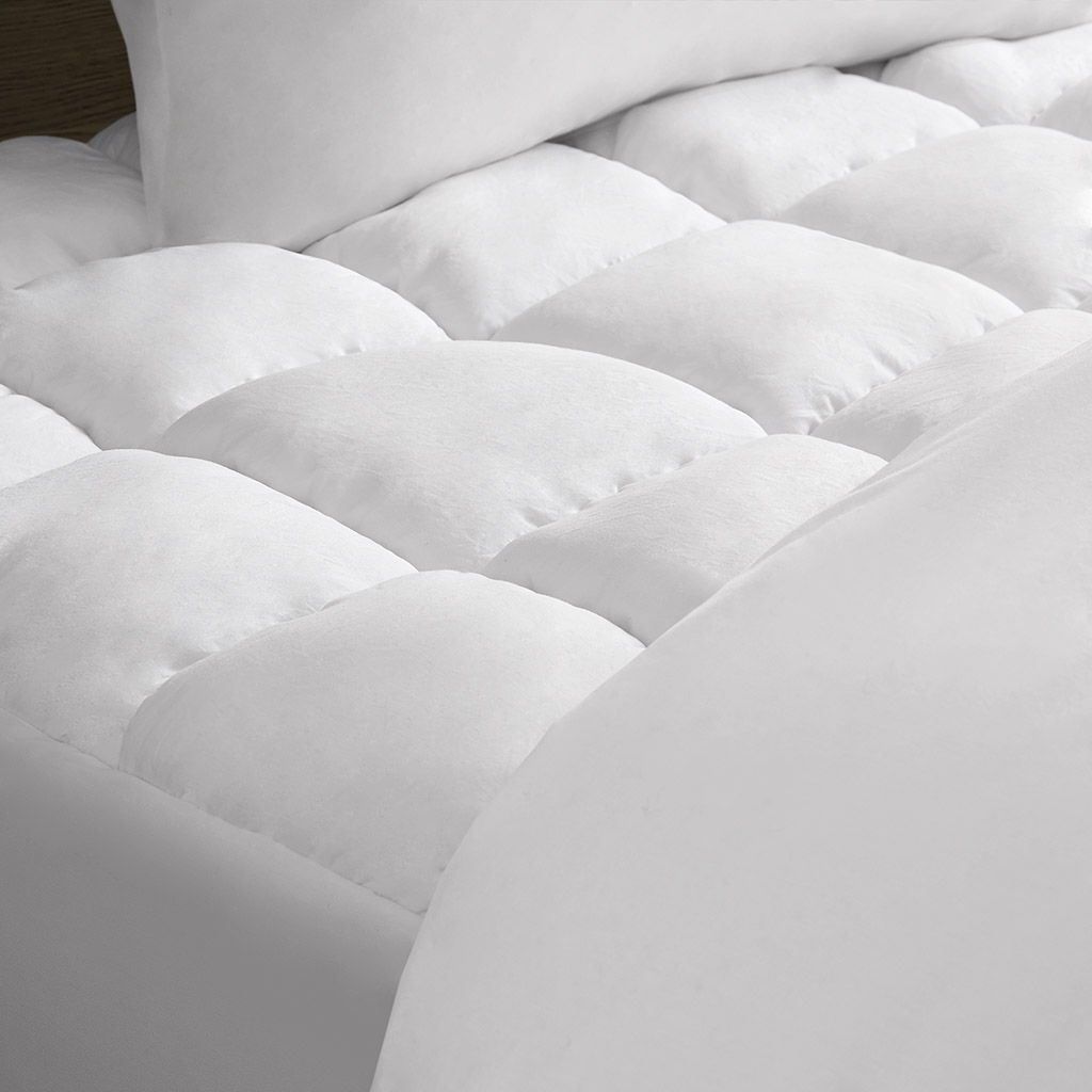Dream Puff - Overfilled Down Alternative Queen Mattress Pad - White