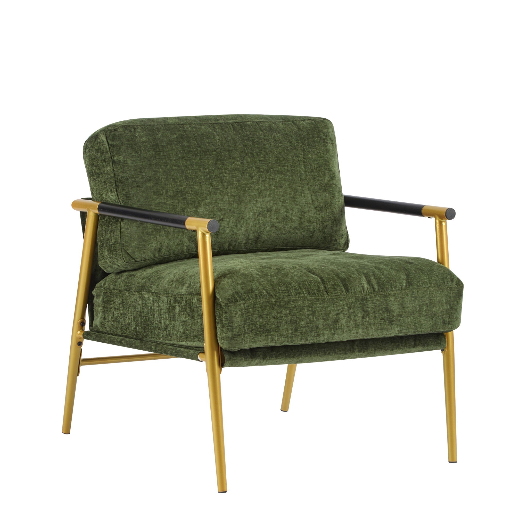 Modern Accent Chair With Cushions, Cozy Seating