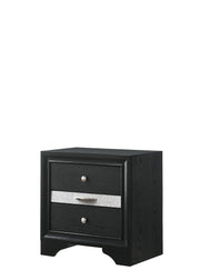 Regata - Nightstand - Black / Silver