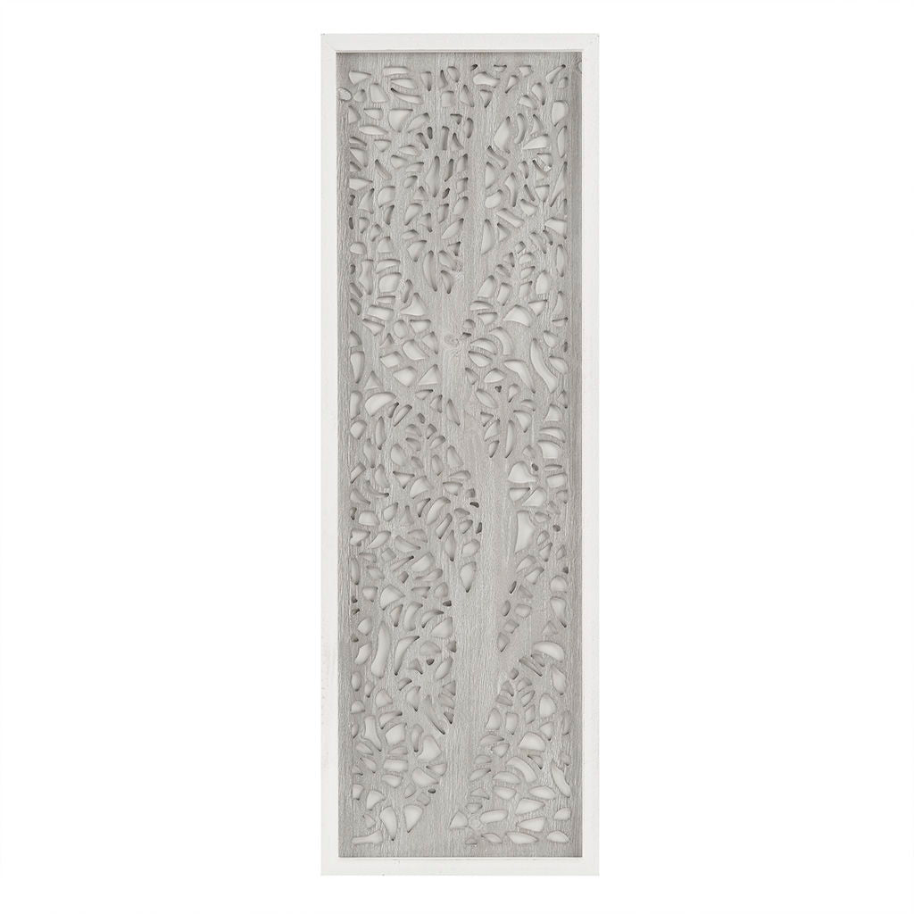 Laurel Branches - Carved Wall Decor - Gray