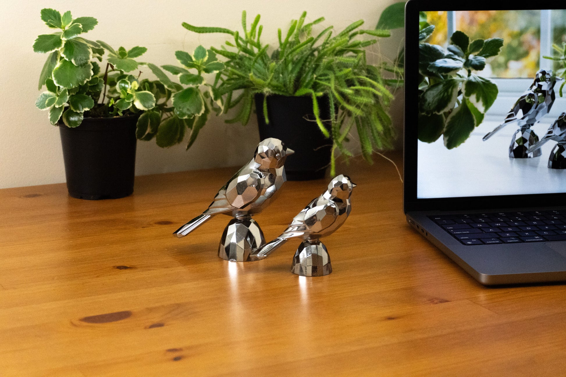 Birds Gold Dark Silver