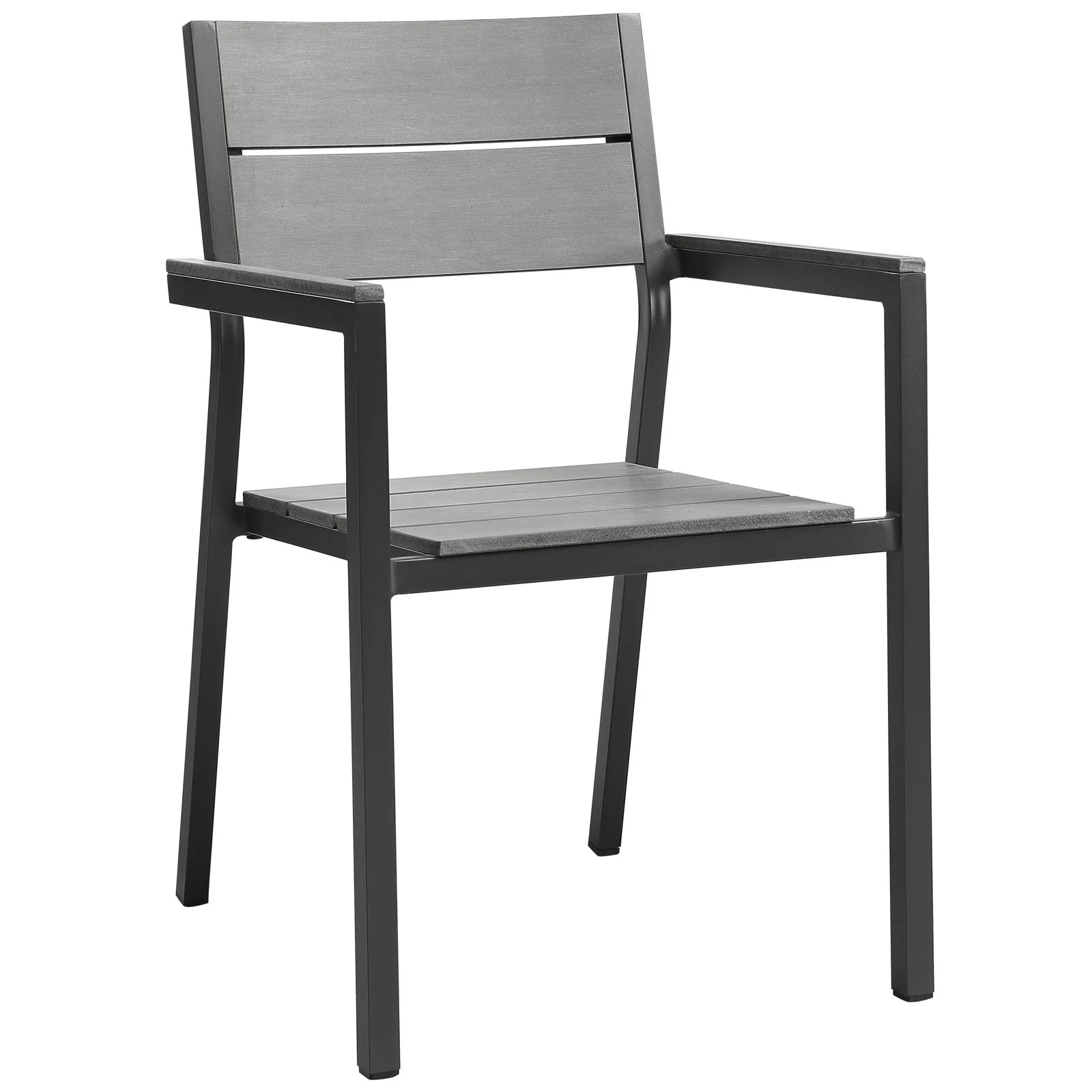 Maine 9 Piece Outdoor Patio Dining Set in Brown Gray
