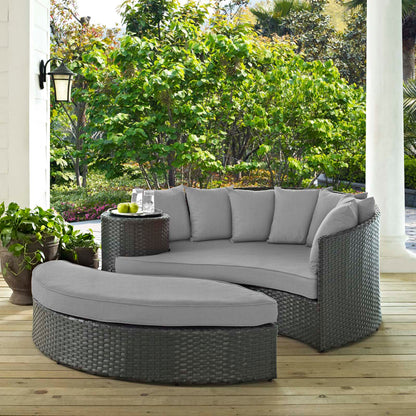 Sojourn Outdoor Patio Sunbrella® Daybed in Canvas Gray