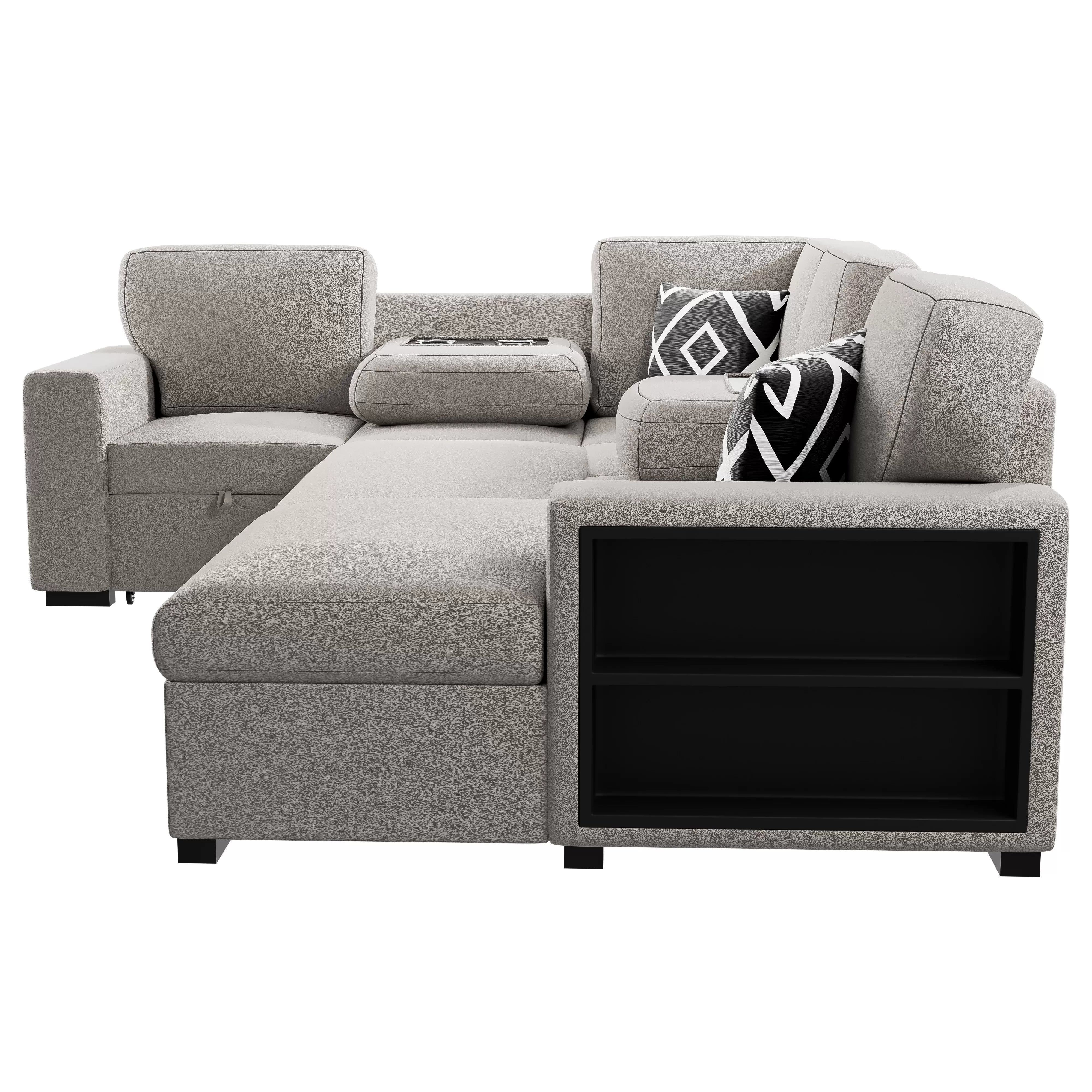 4-Piece Convertible Sectional