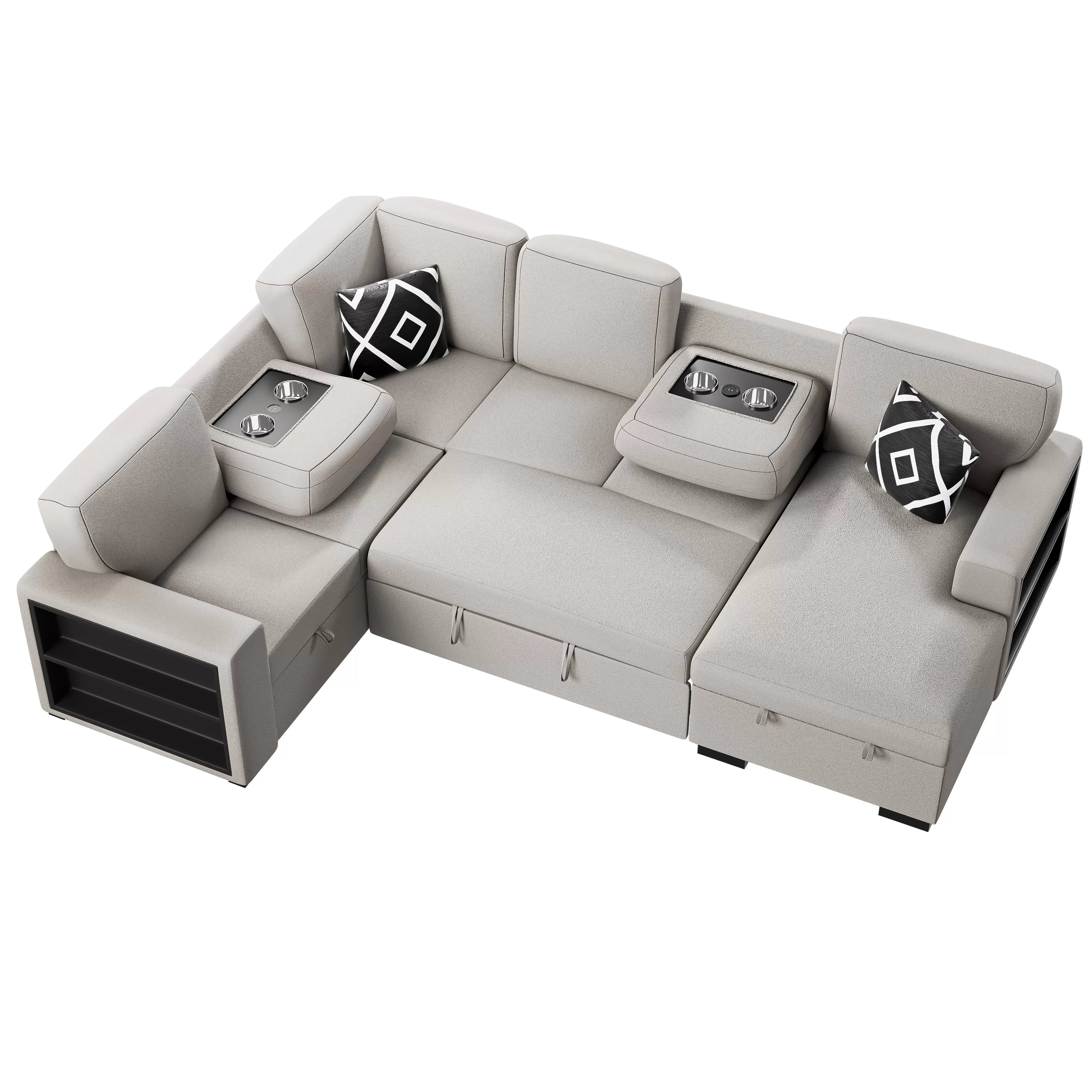 4-Piece Convertible Sectional