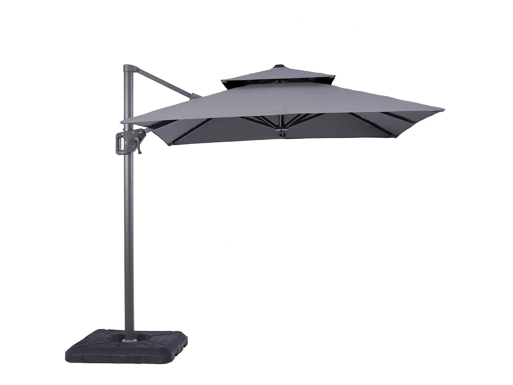 Fida 8 Ft Square Umbrella w/ Double Top + 37" Large Base