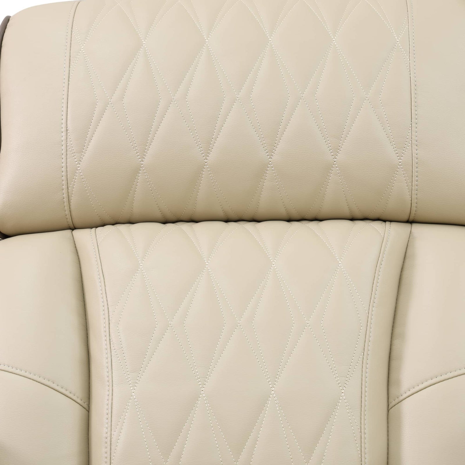 Beige Breathing Leather 3-Piece Living Room Recliner Sofa set