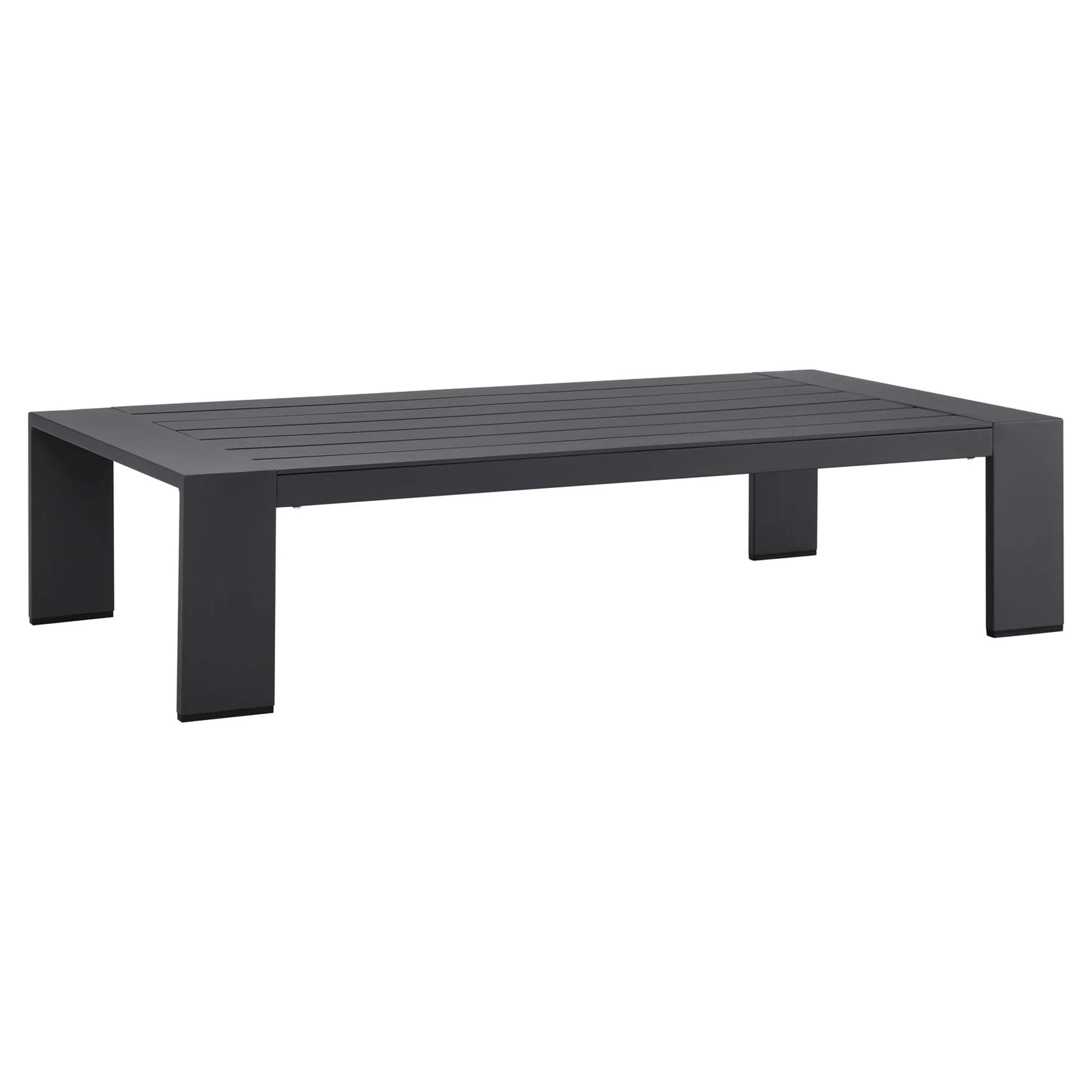 Tahoe 4-Piece Outdoor Patio Powder-Coated Aluminum Set in Gray Charcoal