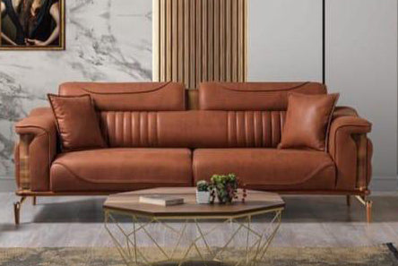 Violet Sofa - velvet sofa front view