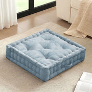 Azza - Poly Square Floor Pillow Cushion - Aqua