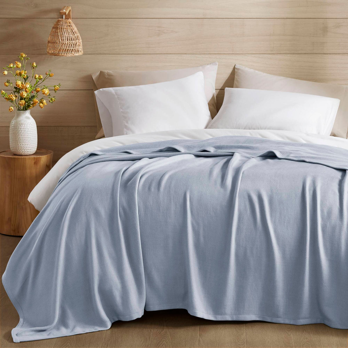Bamboo Cotton - Full/Queen Rayon From Blanket - Light Blue