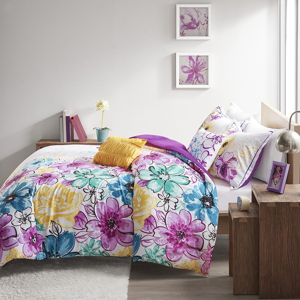 Olivia - Twin Comforter Set - Blue
