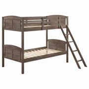 Shasta - Twin Over Twin Bunk Bed With 2 Twin Mattresses - Brown