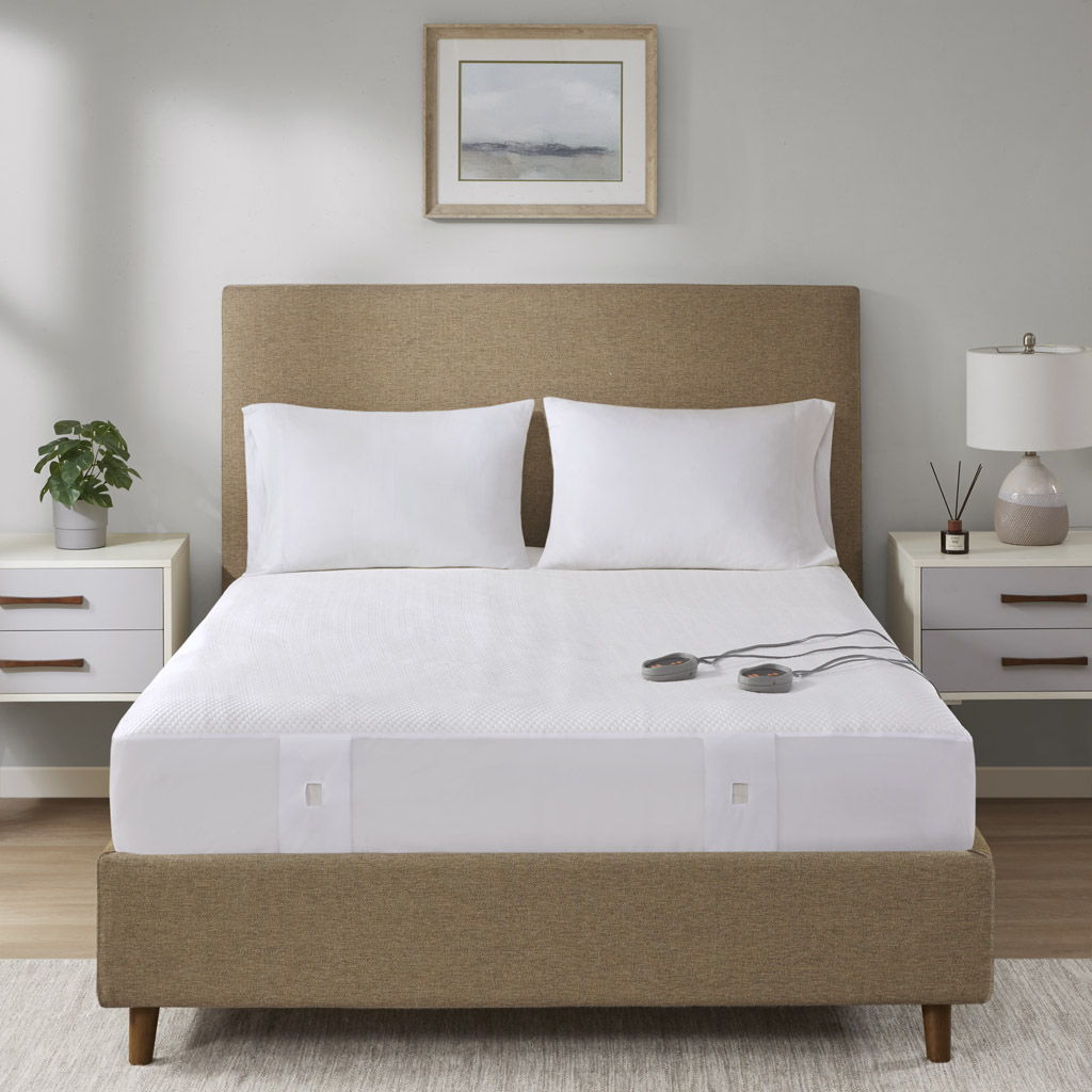Cool Touch - King Heated Mattress Pad - White