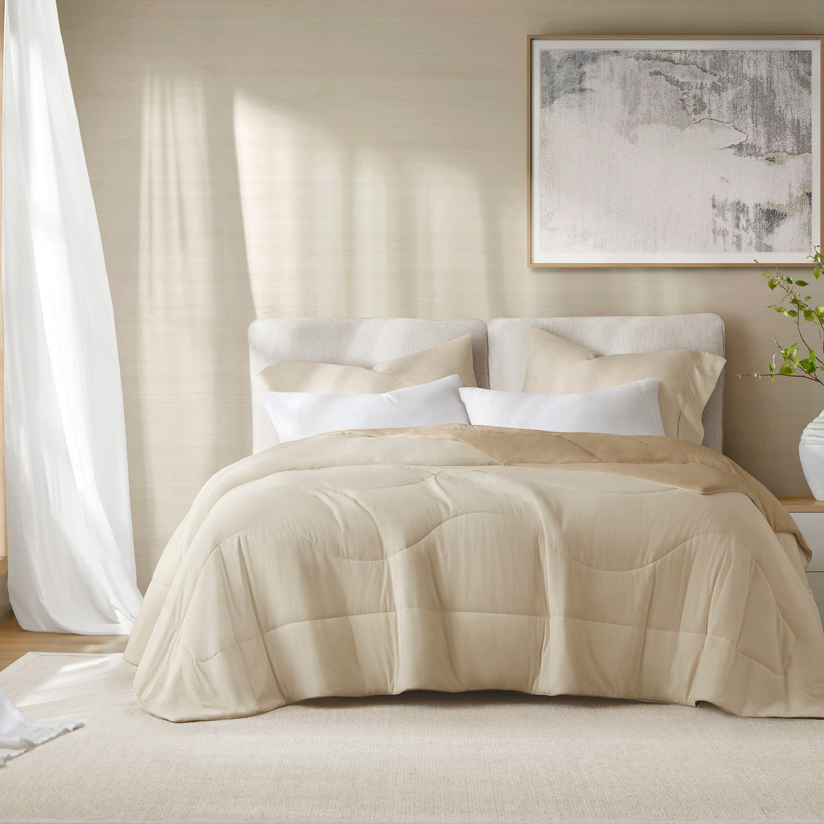 King/California King Reversible Tencel Comforter Blanket - Linen