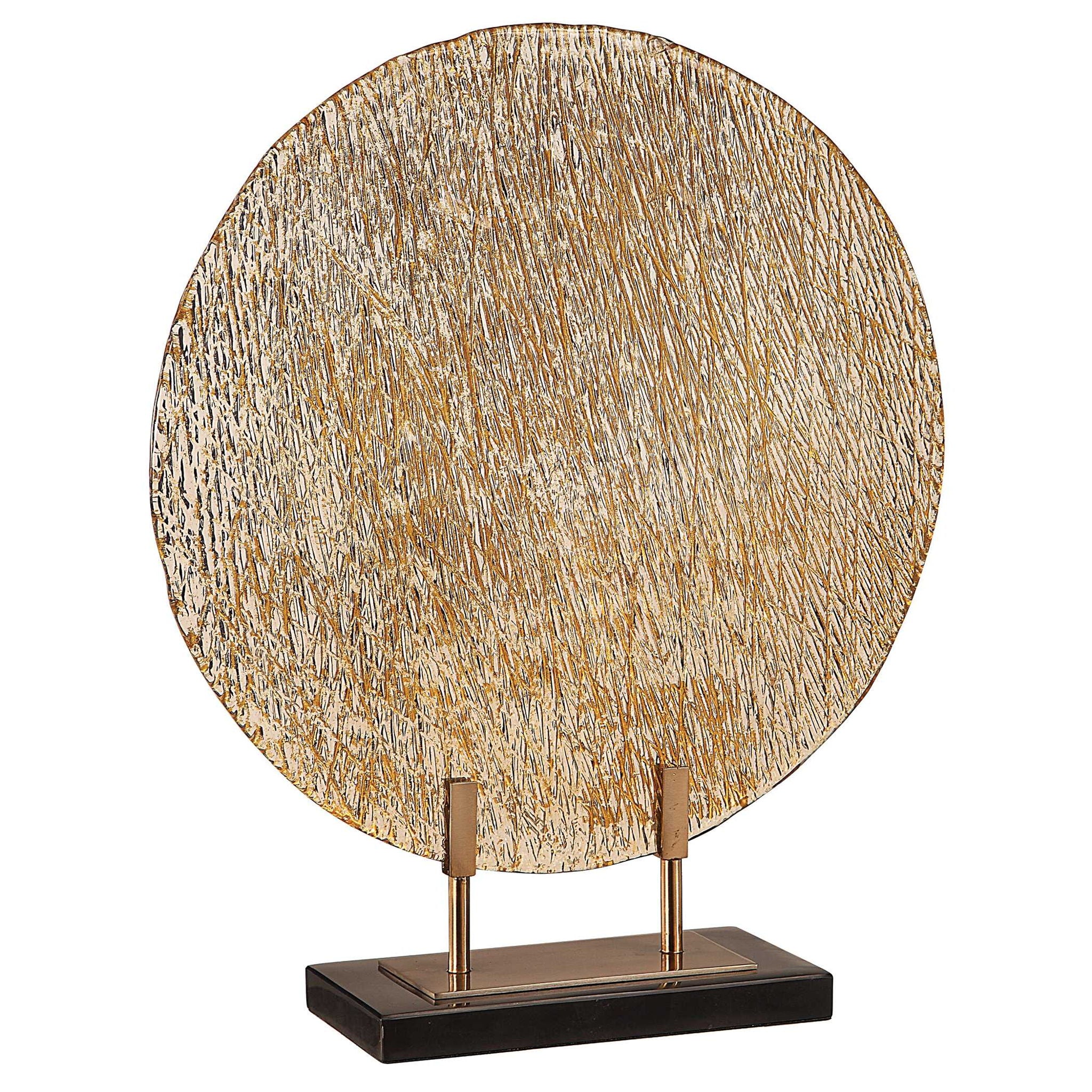 Layan - Art Glass Charger - Gold