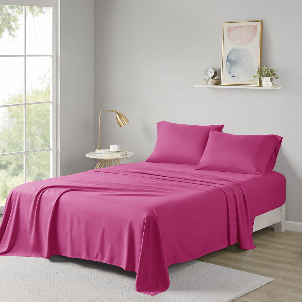 Microfiber - All Season Wrinkle Free Sheet Set - Pink