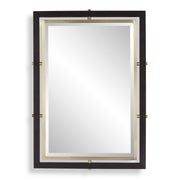 Bach - Rectangle Mirror - Walnut & Brass