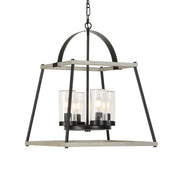 Edgecomb - 4 Light Indoor-Outdoor Pendant - Black / Gray