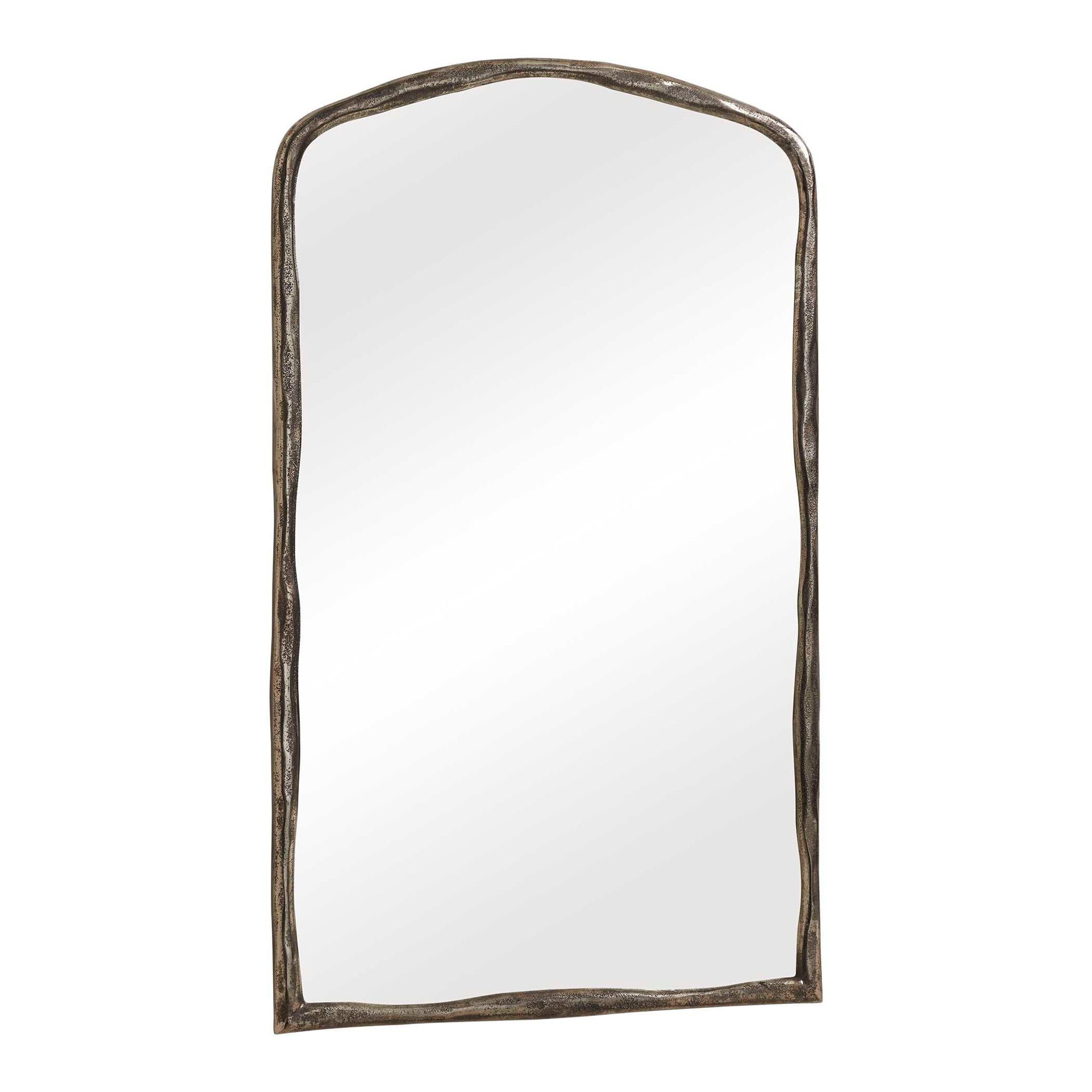Hammered Antique - Arch Mirror - Nickel